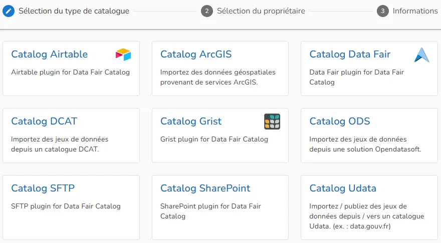 Choix du connecteur