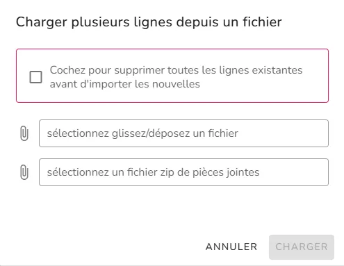 Mise à jour de pièces jointes